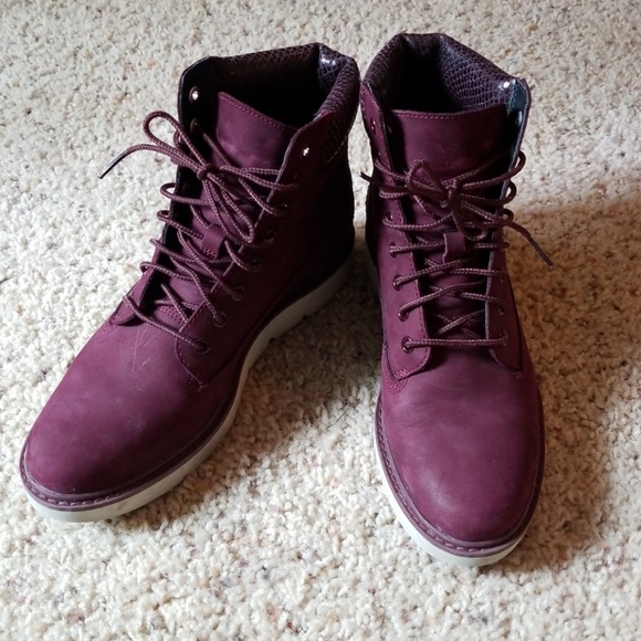 timberland dark red nubuck